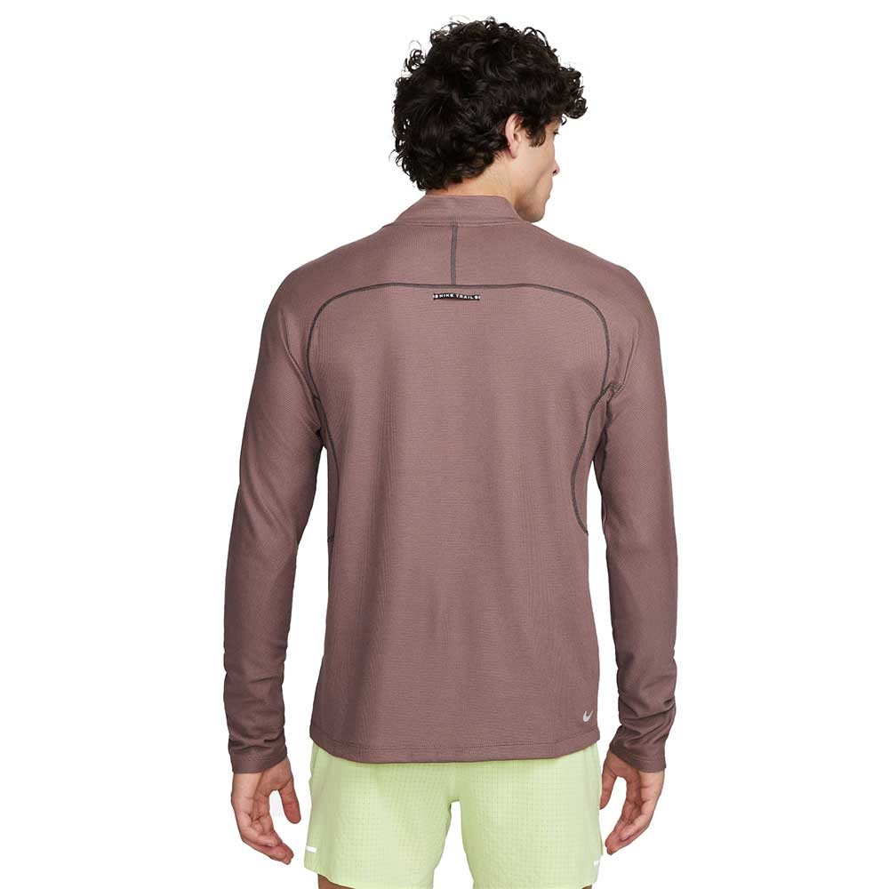 Men's Dri-FIT Long Sleeve Running Top - Plum Eclipse/Anthracite/Guava Ice