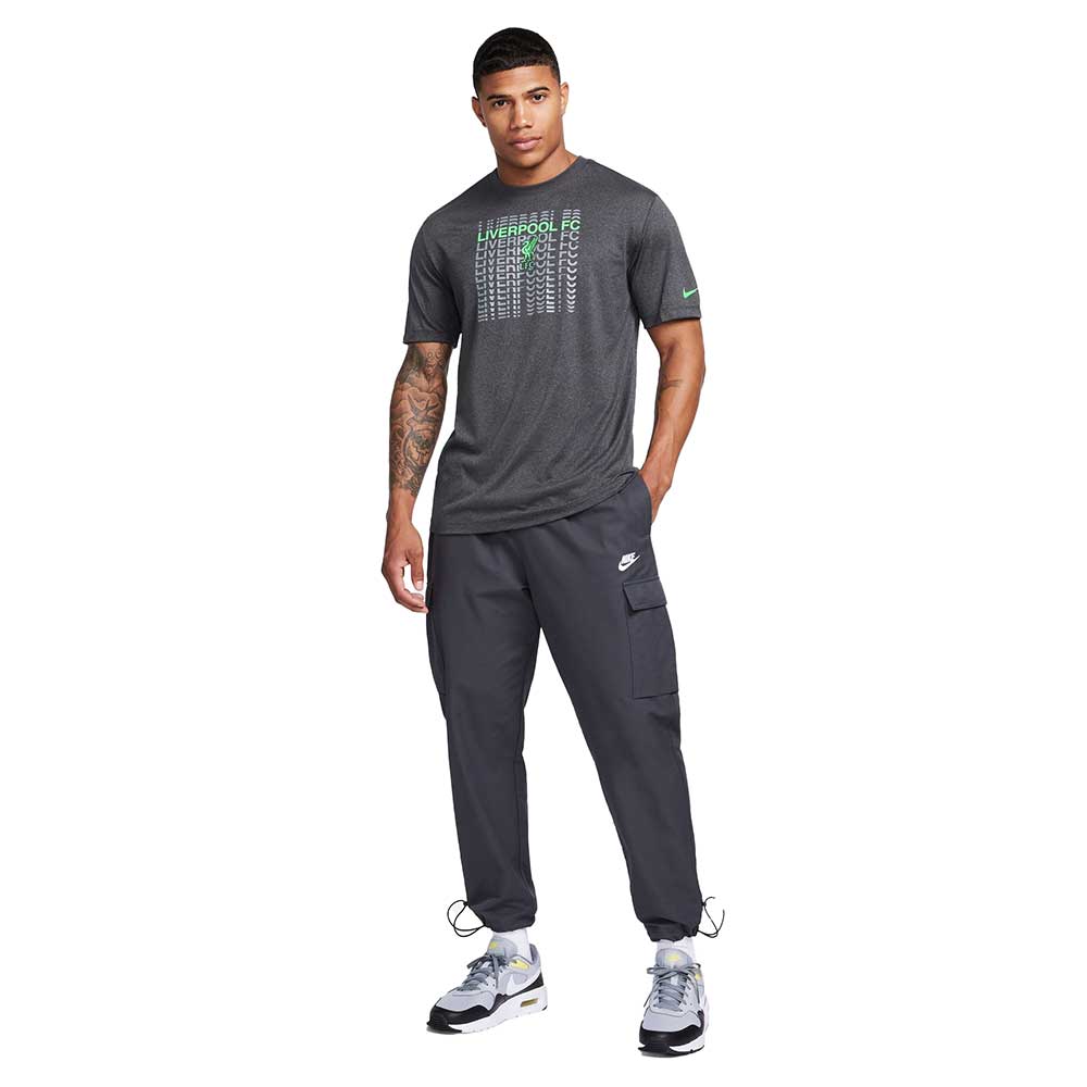 Men's Liverpool FC Soccer T-Shirt - Black/Midnight Fog/Heather/Poison Green