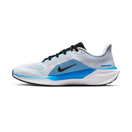 Men's Pegasus 41 Running Shoe - White/Black/Blue Hero - Regular (D)