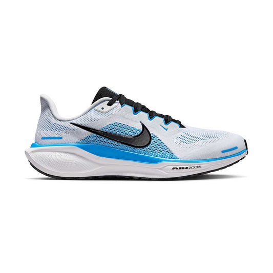Men's Pegasus 41 Running Shoe - White/Black/Blue Hero - Regular (D)