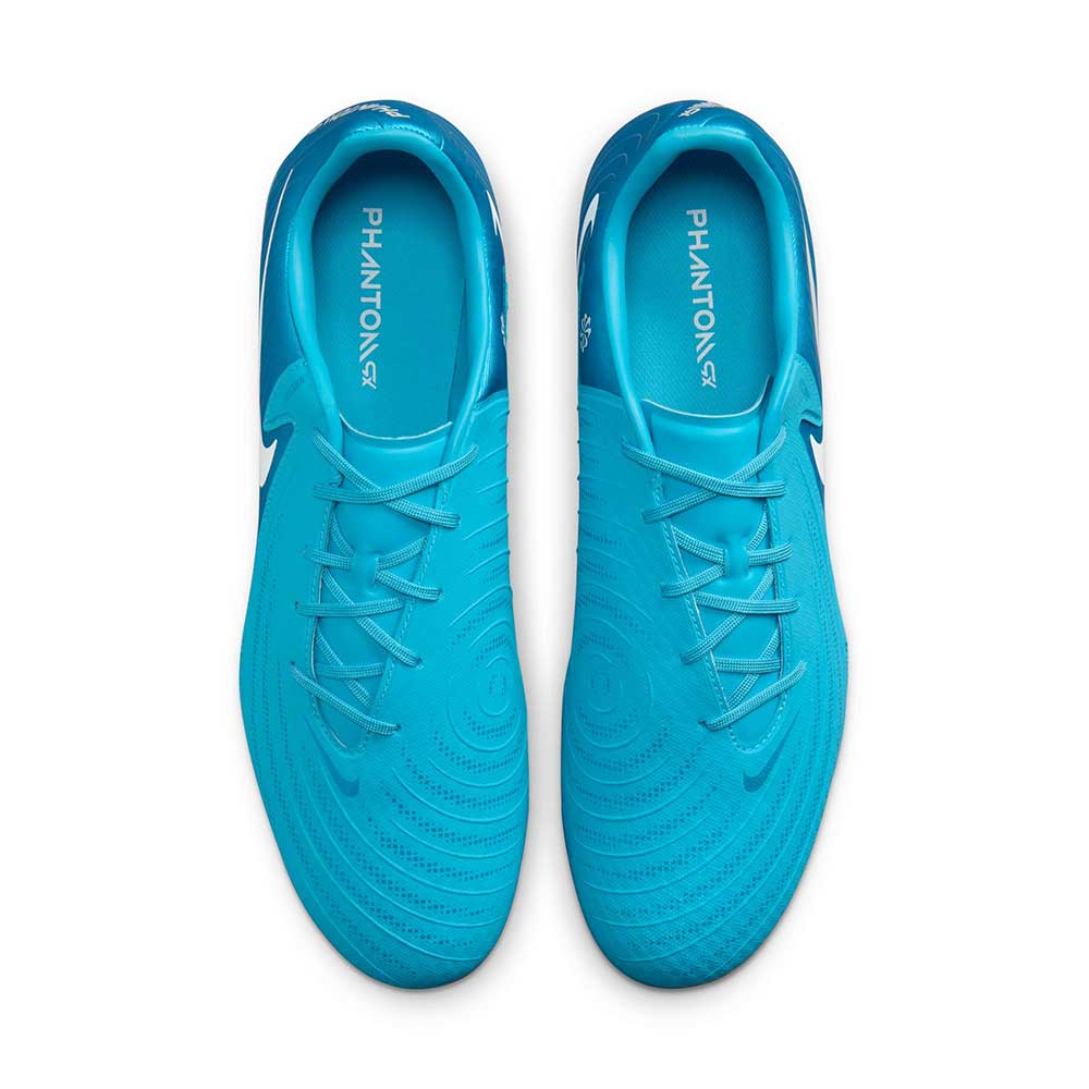 Nike Phantom GX 2 Academy MG Low-Top Soccer Cleats - Blue Fury/White - Regular (D)