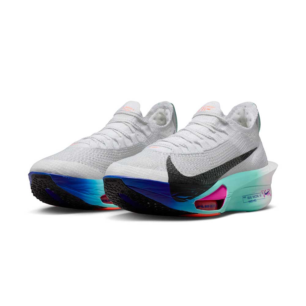 Women's Nike Alphafly 3 Running Shoe - White/Black/Hyper Turquoise/Concord - Regular (B)