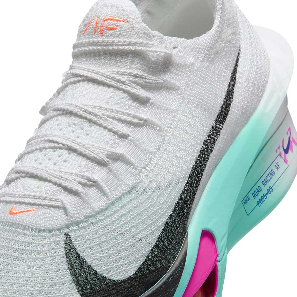 Women's Nike Alphafly 3 Running Shoe - White/Black/Hyper Turquoise/Concord - Regular (B)