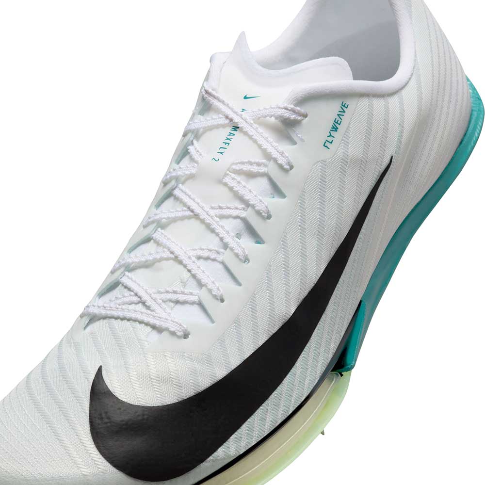 All Gender Nike Air Zoom Maxfly 2 Track & Field Sprinting Spikes - White/Black/Bright Spruce/Barely Green - Regular (D)