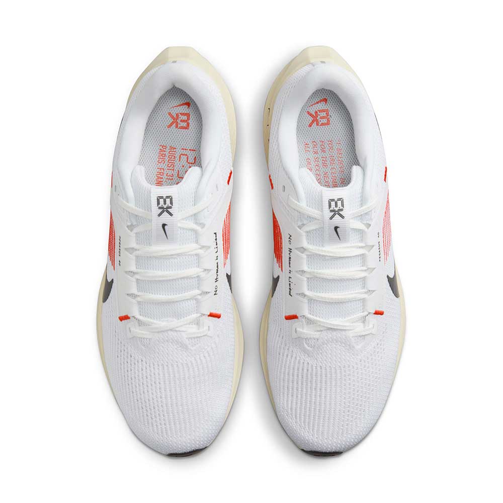 Nike Air Zoom Pegasus 40 Eliud Kipchoge Running Shoe - White/Black-Chile Red-Coconut Milk- Regular (D)