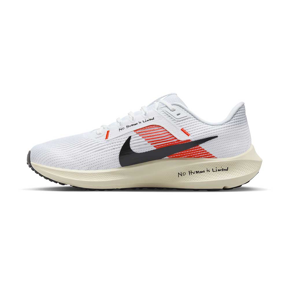 Nike Air Zoom Pegasus 40 Eliud Kipchoge Running Shoe - White/Black-Chile Red-Coconut Milk- Regular (D)