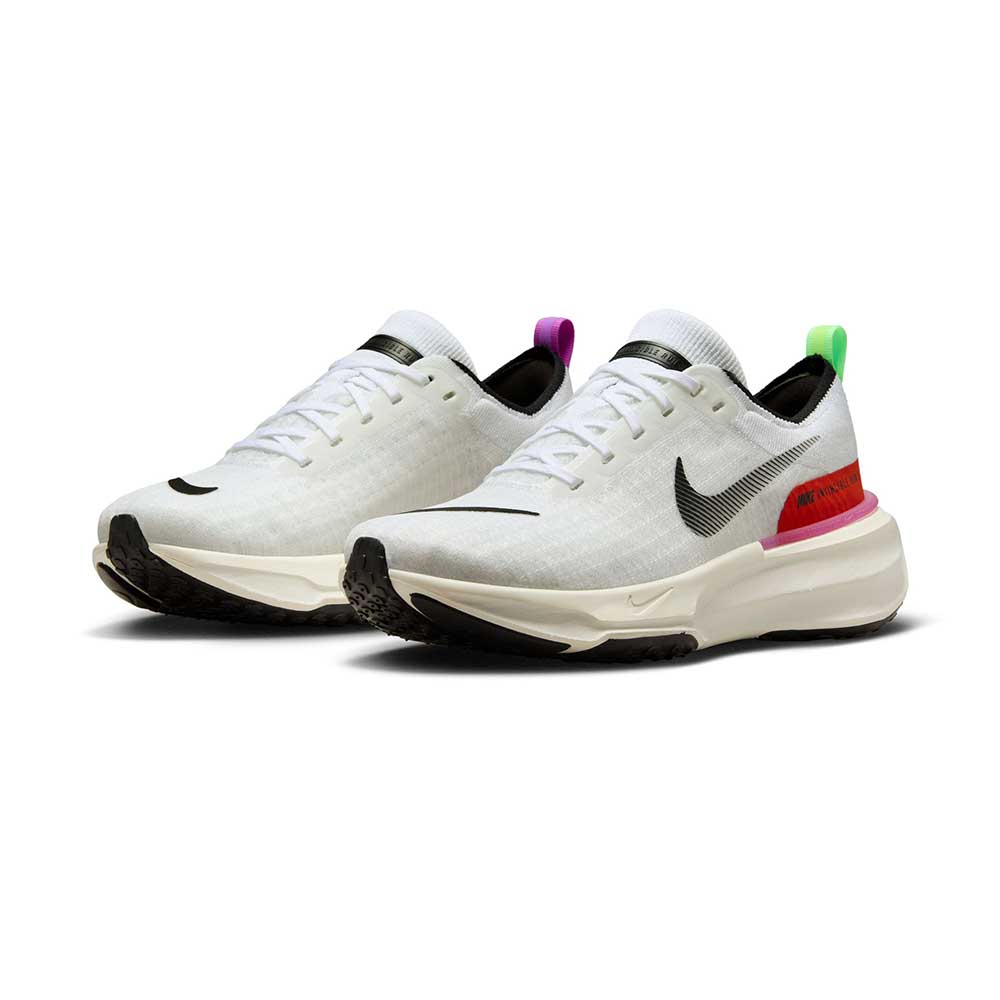 Men's Nike Invincible Run Flyknit 3 SE Running Shoe- White/Black-Lime Blast-Blue Lightning- Regular (D)