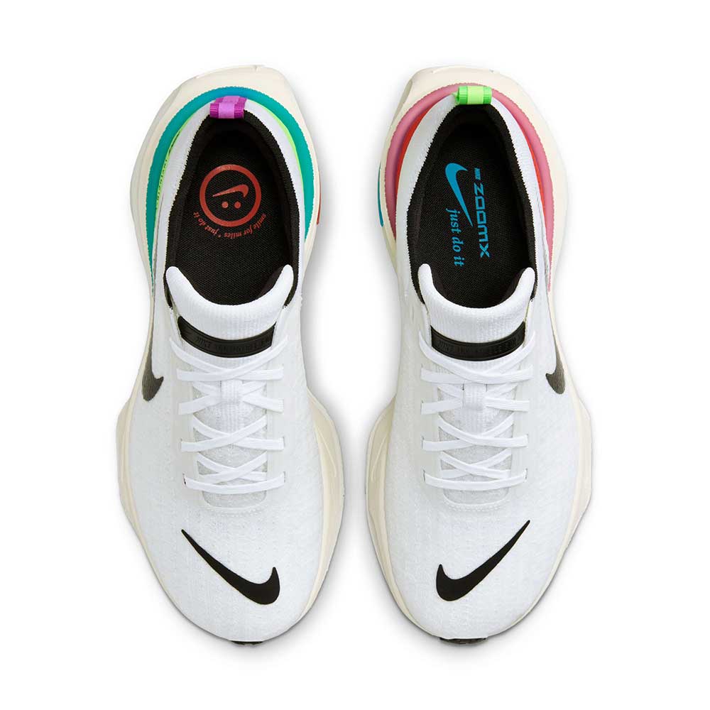 Men's Nike Invincible Run Flyknit 3 SE Running Shoe- White/Black-Lime Blast-Blue Lightning- Regular (D)