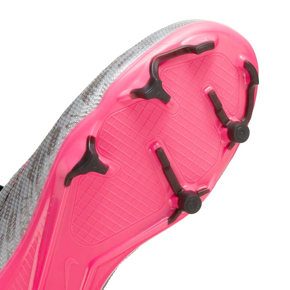 Youth Nike Jr. Zoom Mercurial Superfly 9 Pro XXV FG Soccer Cleats - Metallic Silver/Hyper Pink - Regular (D)