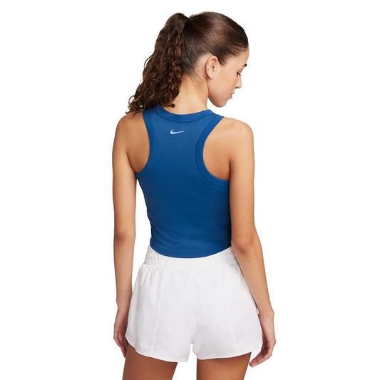 Women's  Nike One Fitted Dri-FIT Crop Tank - Court Blue