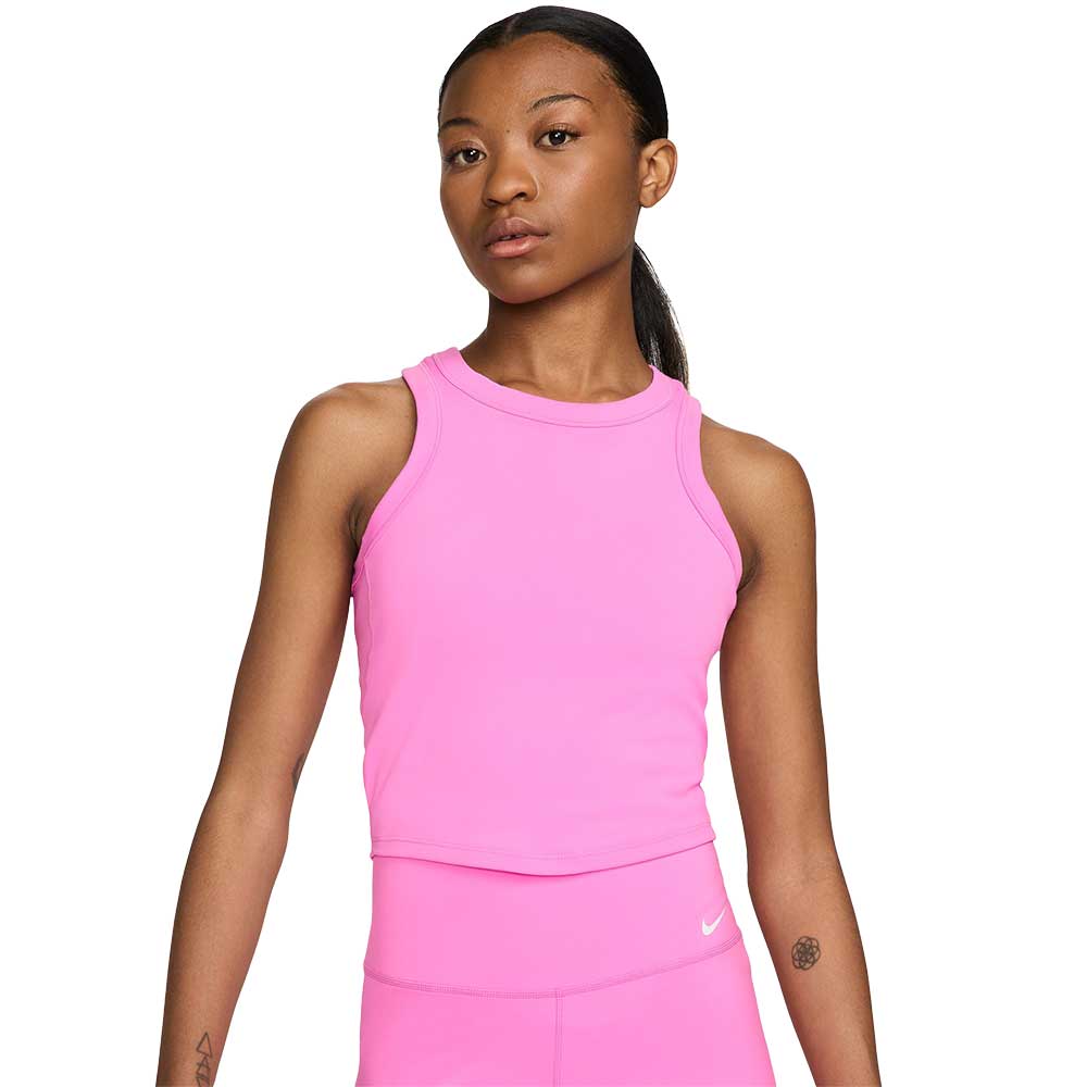 Women's Nike One Fitted Dri-FIT Crop Tank - Playful Pink