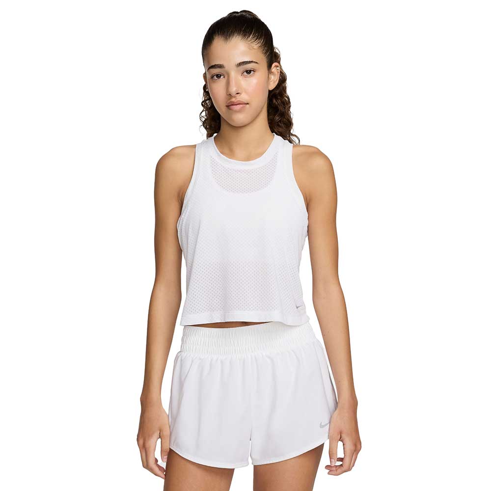 Women s Nike One Classic Dri FIT Breathe Tank White