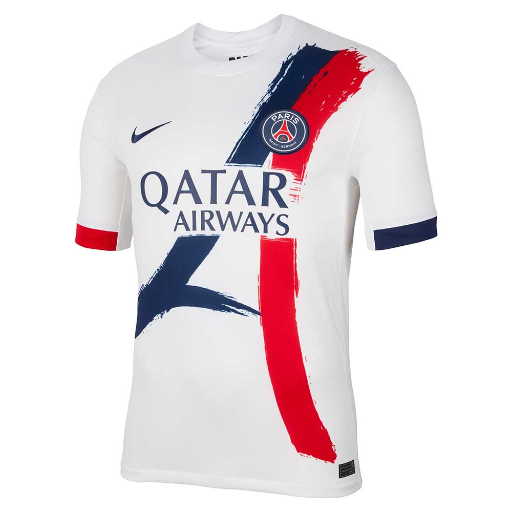Men's Paris Saint-Germain 2024/25 Stadium Away Nike Dri-FIT Soccer Replica Jersey - White/Midnight Navy