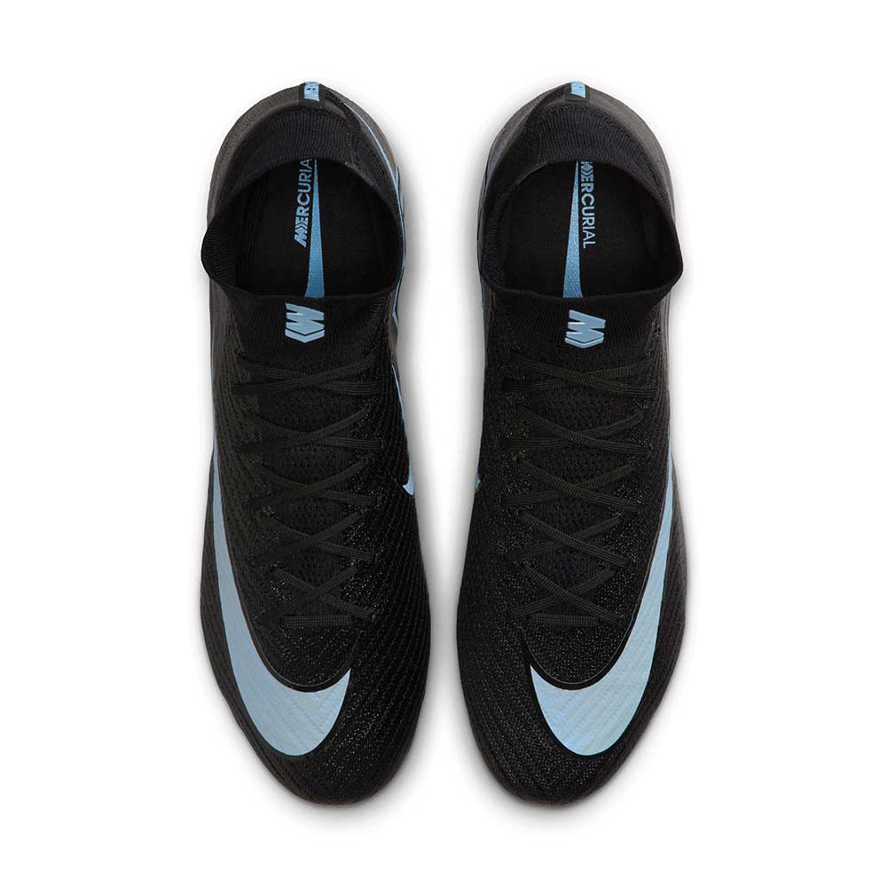Zoom Superfly 10 Elite FG Firm Ground Cleat - Black/Ice Blue - Regular (D)