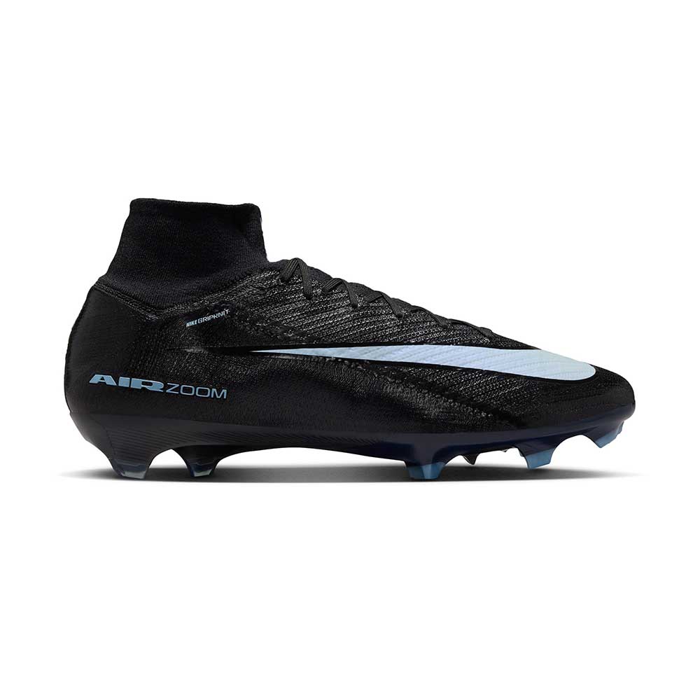 Zoom Superfly 10 Elite FG Firm Ground Cleat - Black/Ice Blue - Regular (D)