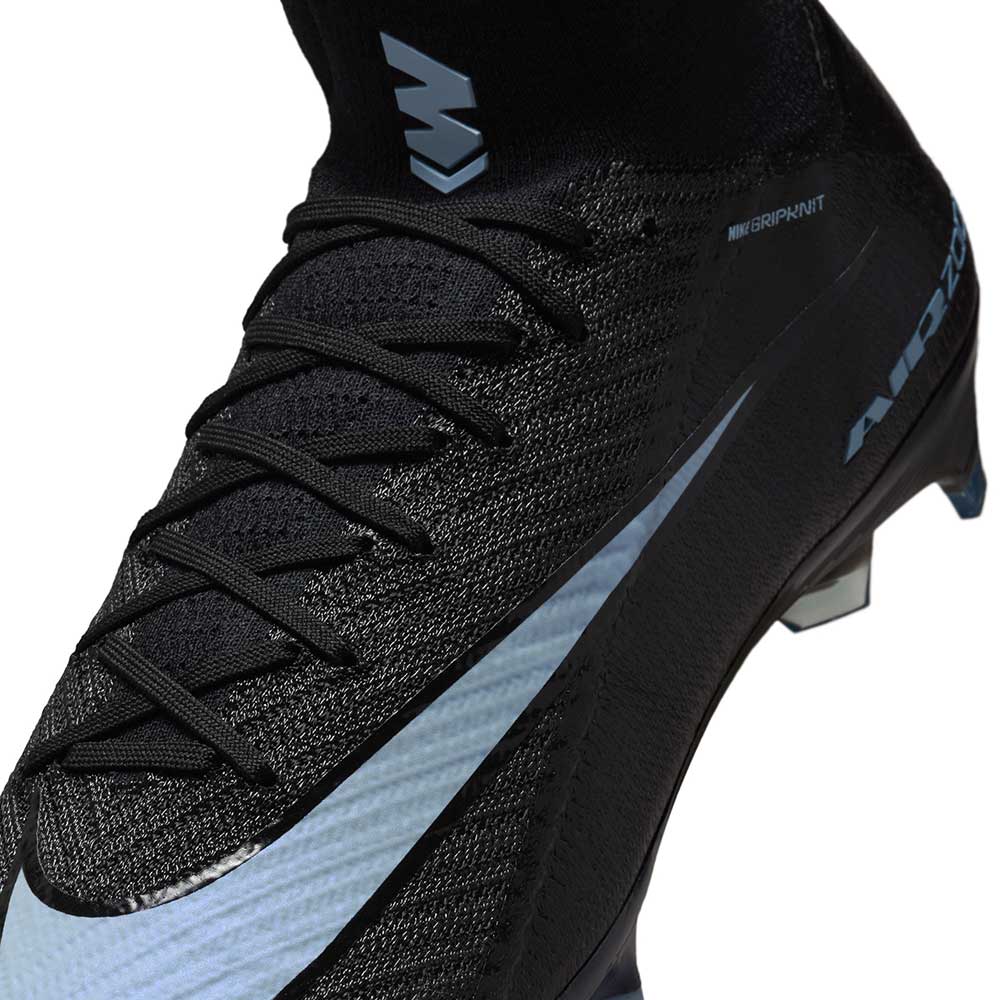 Zoom Superfly 10 Elite FG Firm Ground Cleat - Black/Ice Blue - Regular (D)