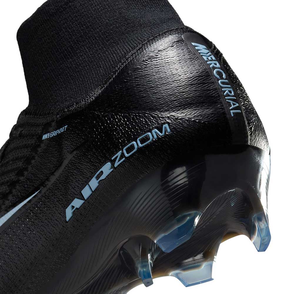 Zoom Superfly 10 Elite FG Firm Ground Cleat - Black/Ice Blue - Regular (D)