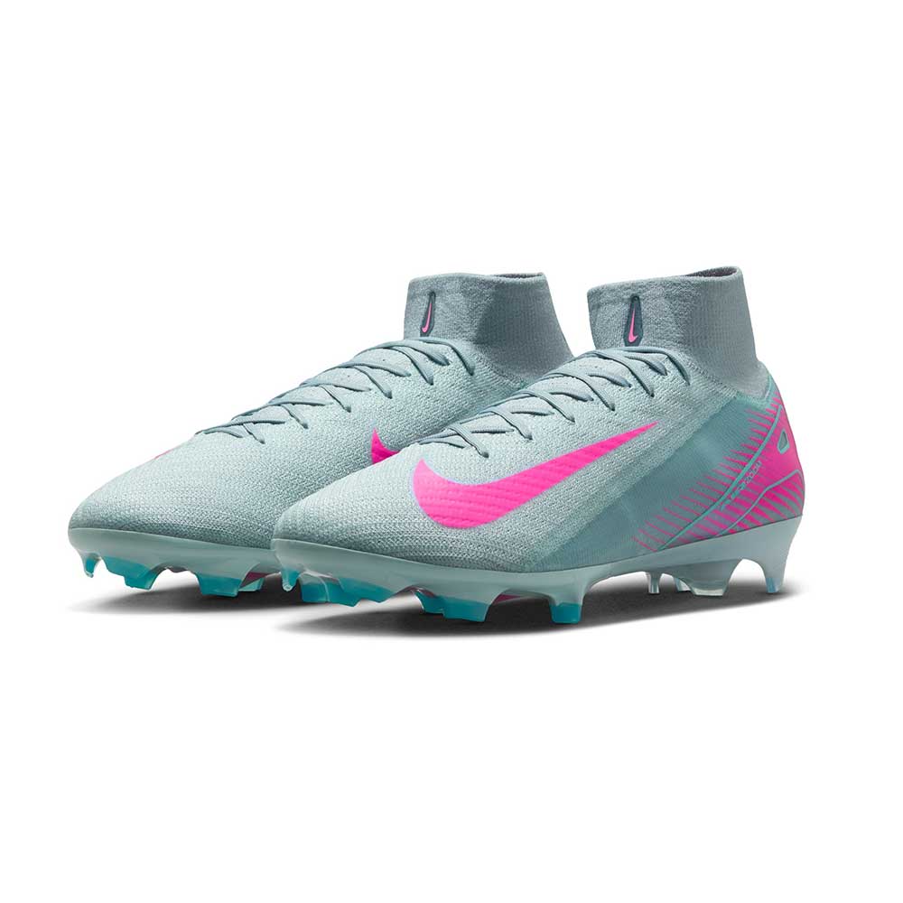 All Gender Mercurial Zoom Superfly 10 Elite FG High-Top Soccer Cleats - Ocean Cube/Pink Blast - Regular (D)
