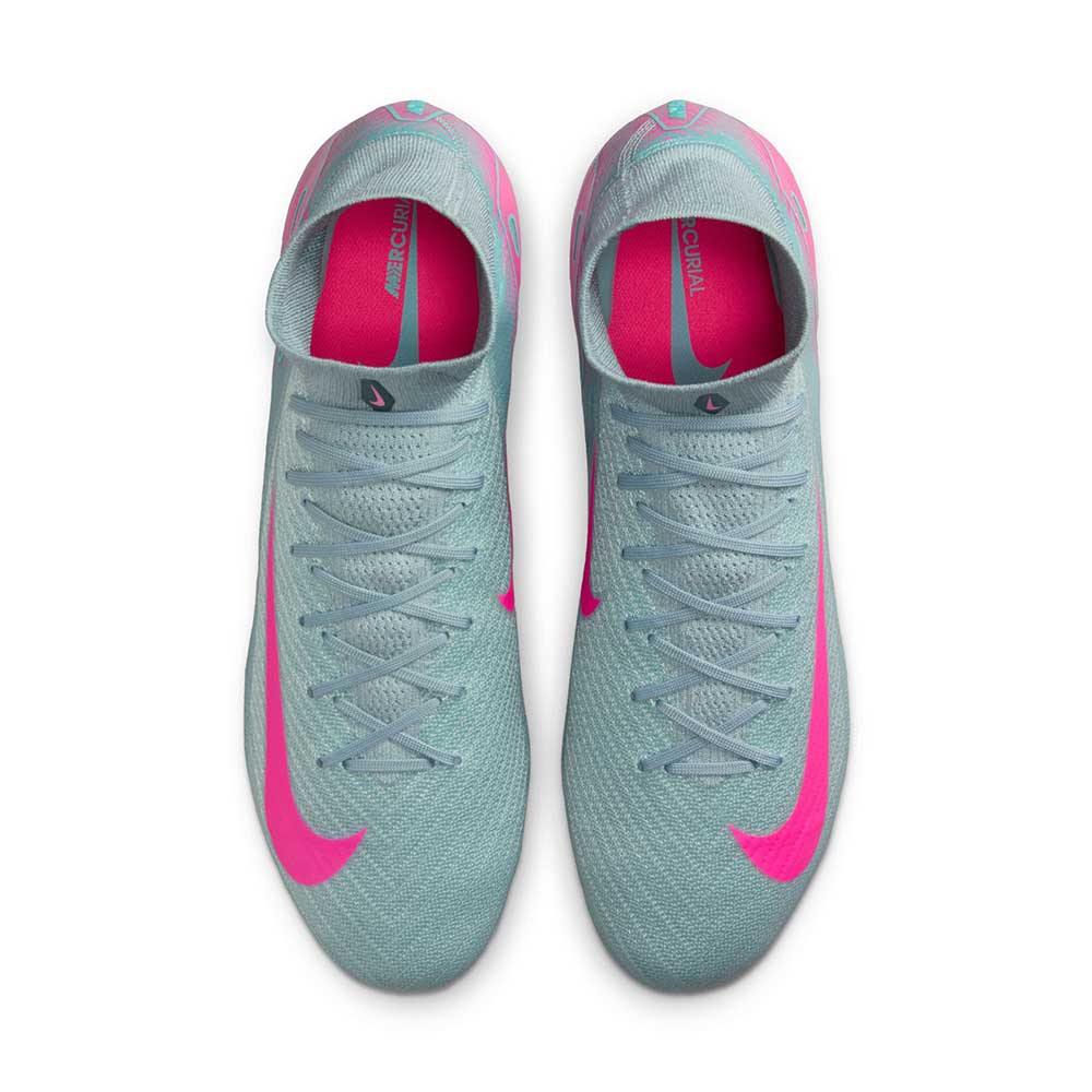 All Gender Mercurial Zoom Superfly 10 Elite FG High-Top Soccer Cleats - Ocean Cube/Pink Blast - Regular (D)
