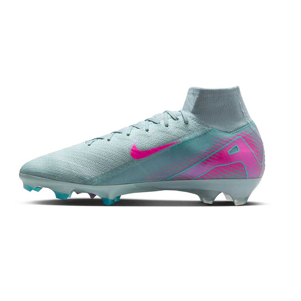 All Gender Mercurial Zoom Superfly 10 Elite FG High-Top Soccer Cleats - Ocean Cube/Pink Blast - Regular (D)