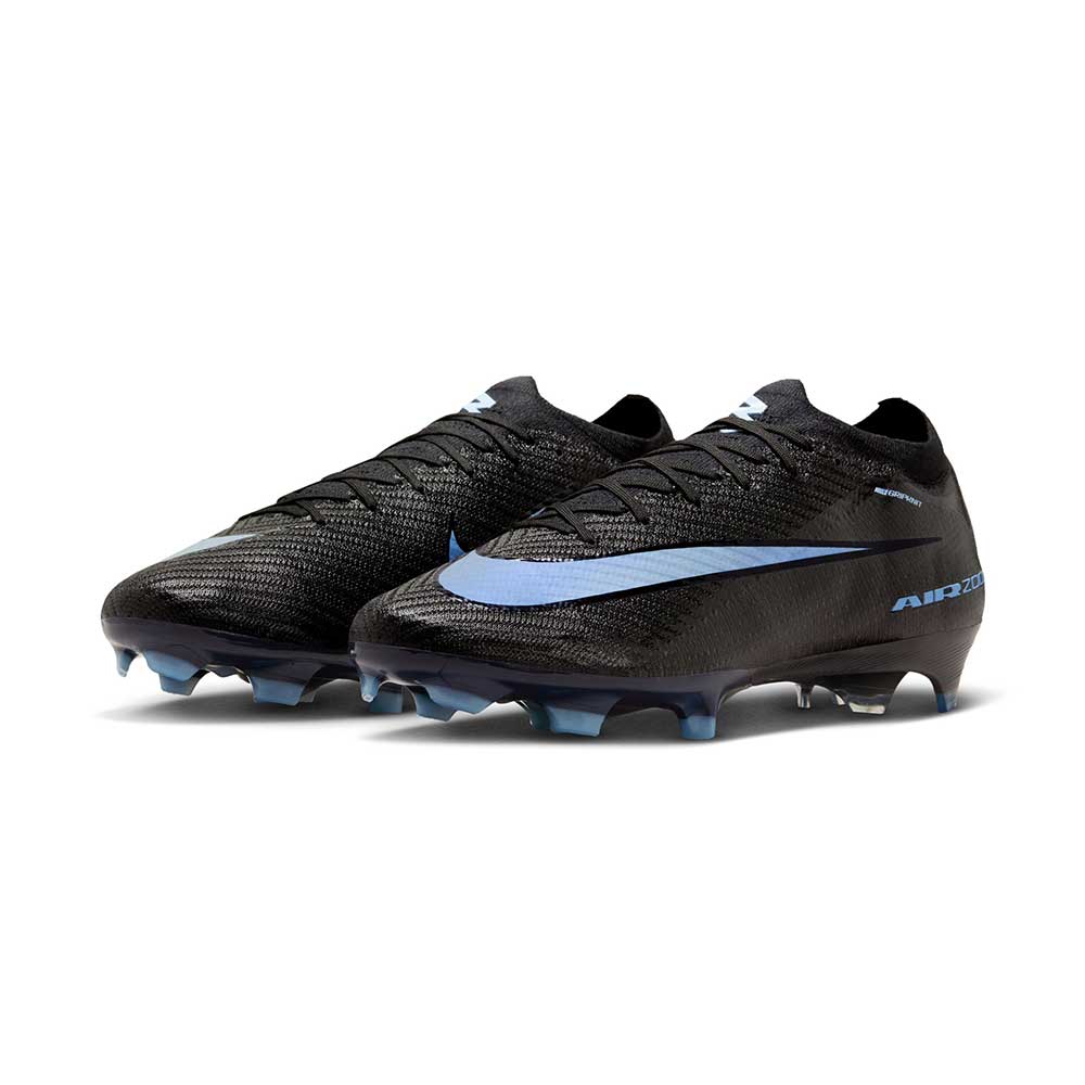 Zoom Vapor 16 Elite FG Soccer Cleat - Black/Ice Blue - Regular (D)