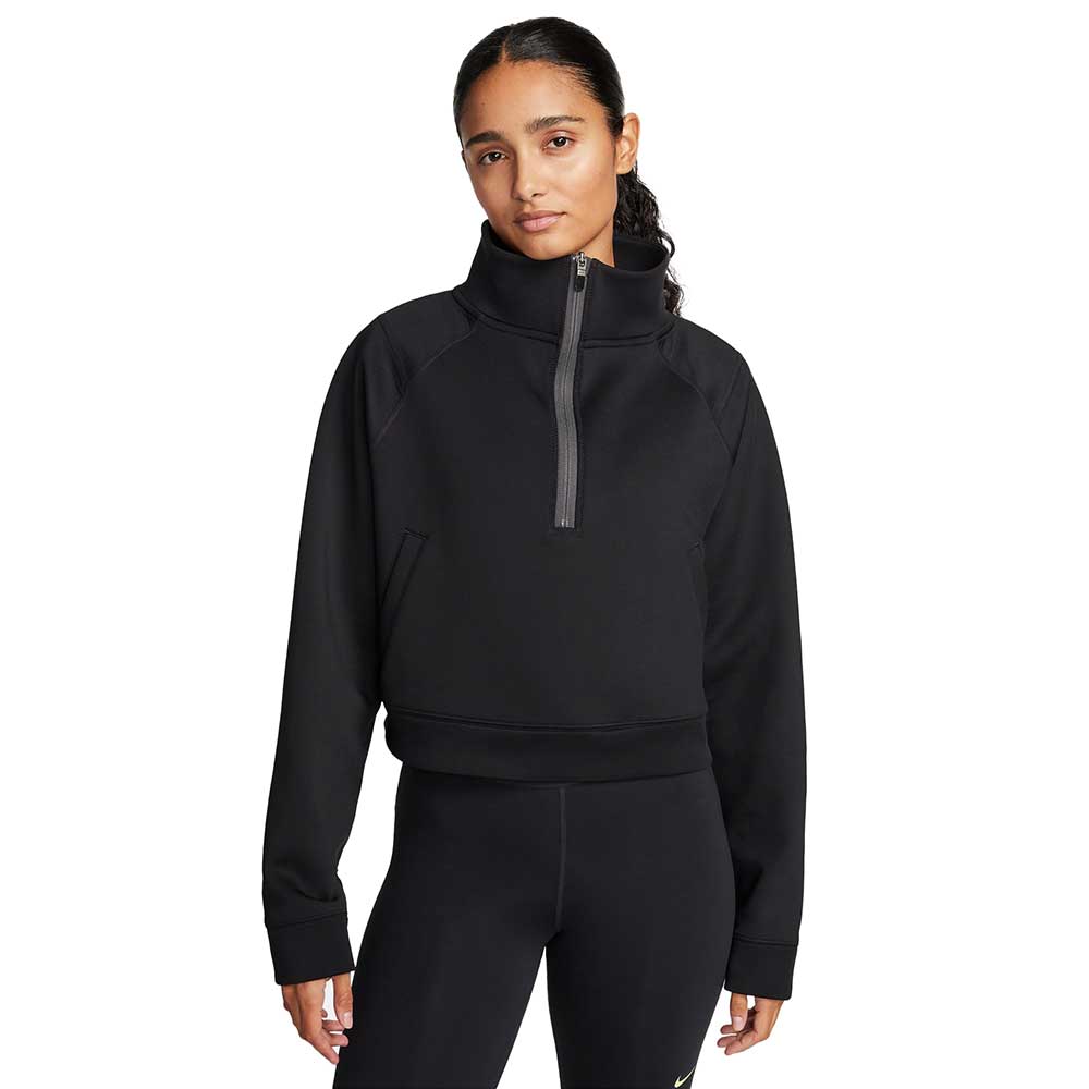 Women's Nike Pro Dri-FIT 1/2-Zip Training Top - Black/Anthracite