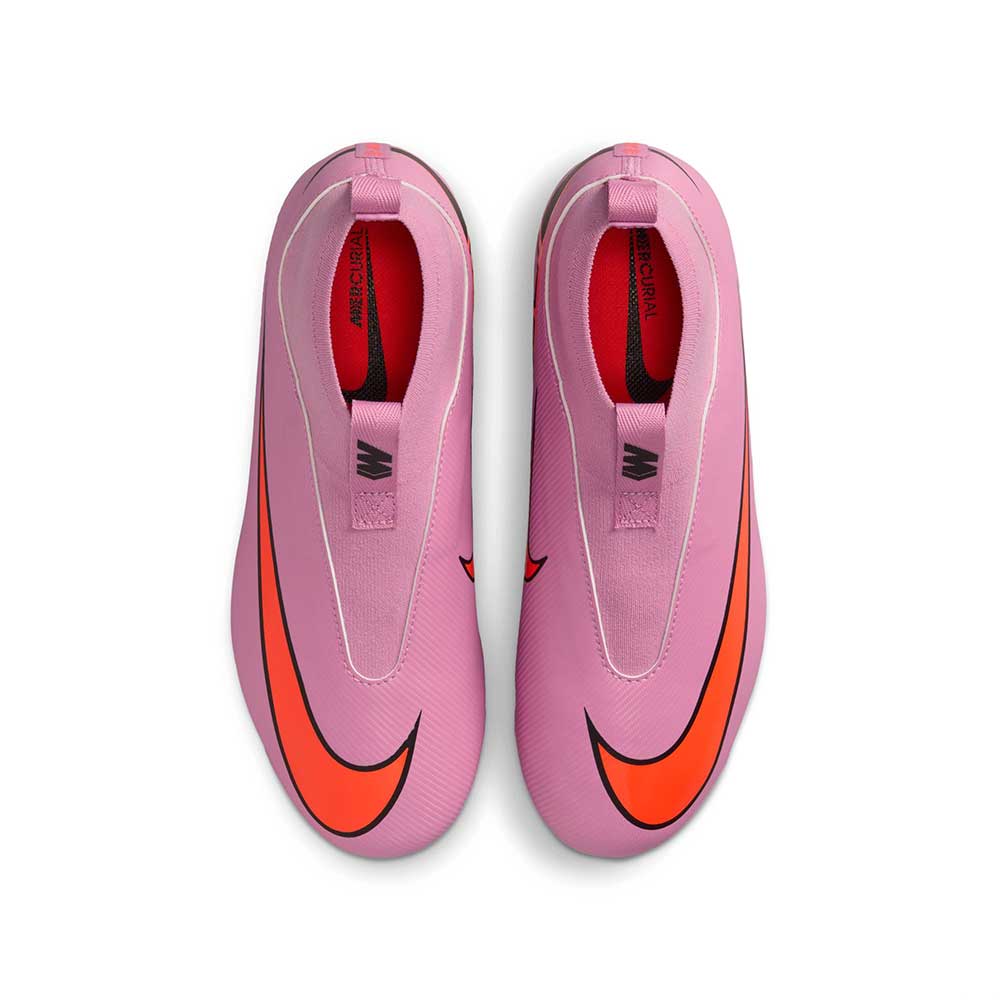 JR Mercurial Superfly 10 Academy AG Soccer Shoe - Magic Flamingo/Black/Total Crimson - Regular (D)