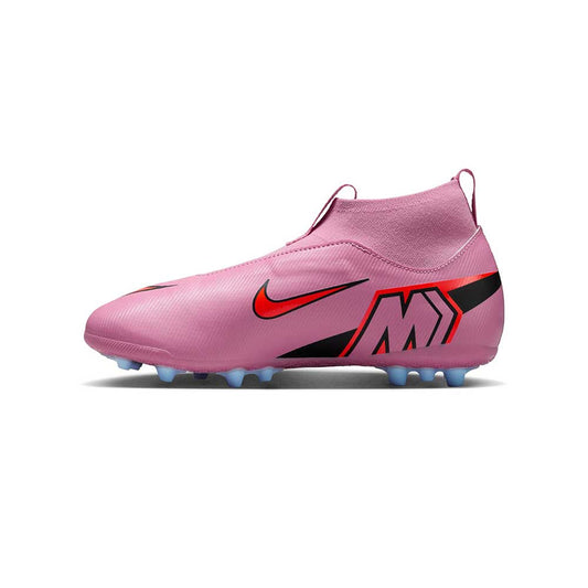JR Mercurial Superfly 10 Academy AG Soccer Shoe - Magic Flamingo/Black/Total Crimson - Regular (D)