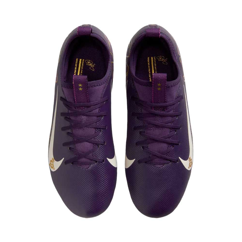 JR Zoom Vapor 16 Academy Mbappe FG/MG Soccer Shoe - Grand Purple/Pale Ivory - Regular (D)