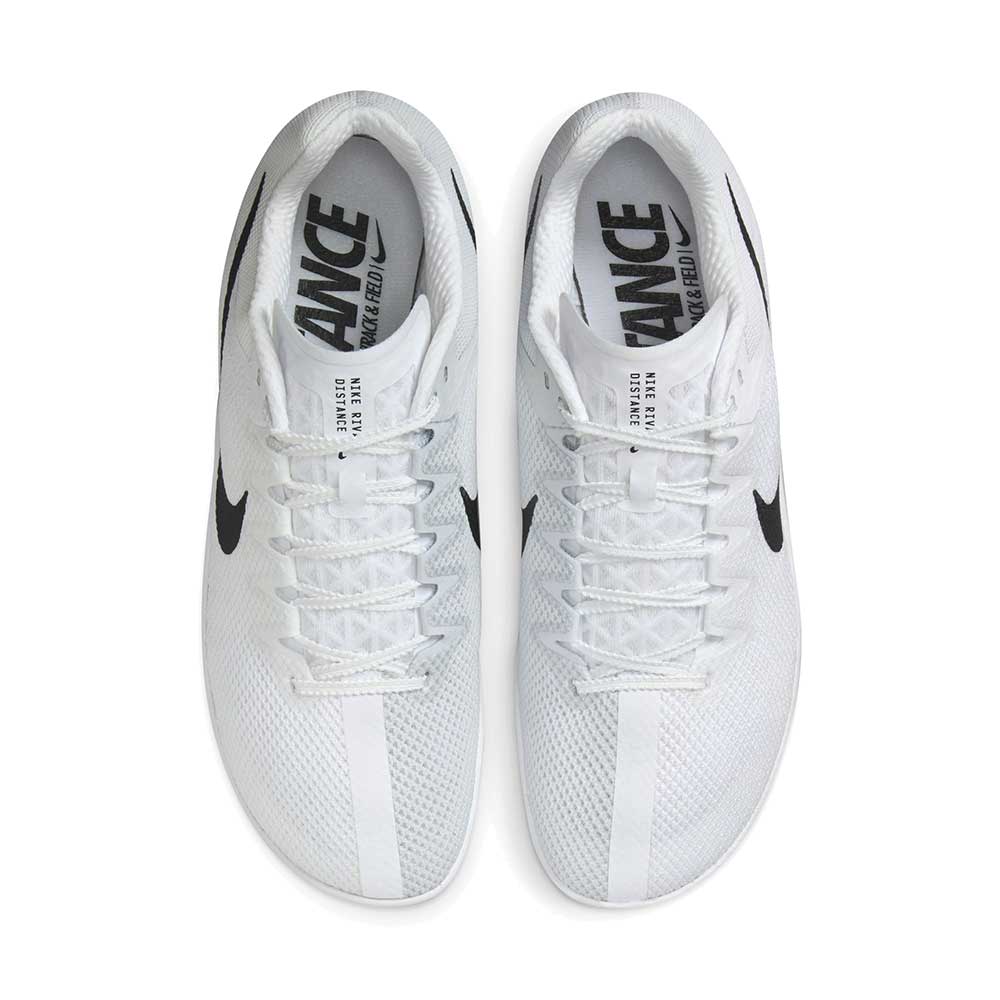 All Gender Nike Zoom Rival Distance- White/Black/Metallic Silver