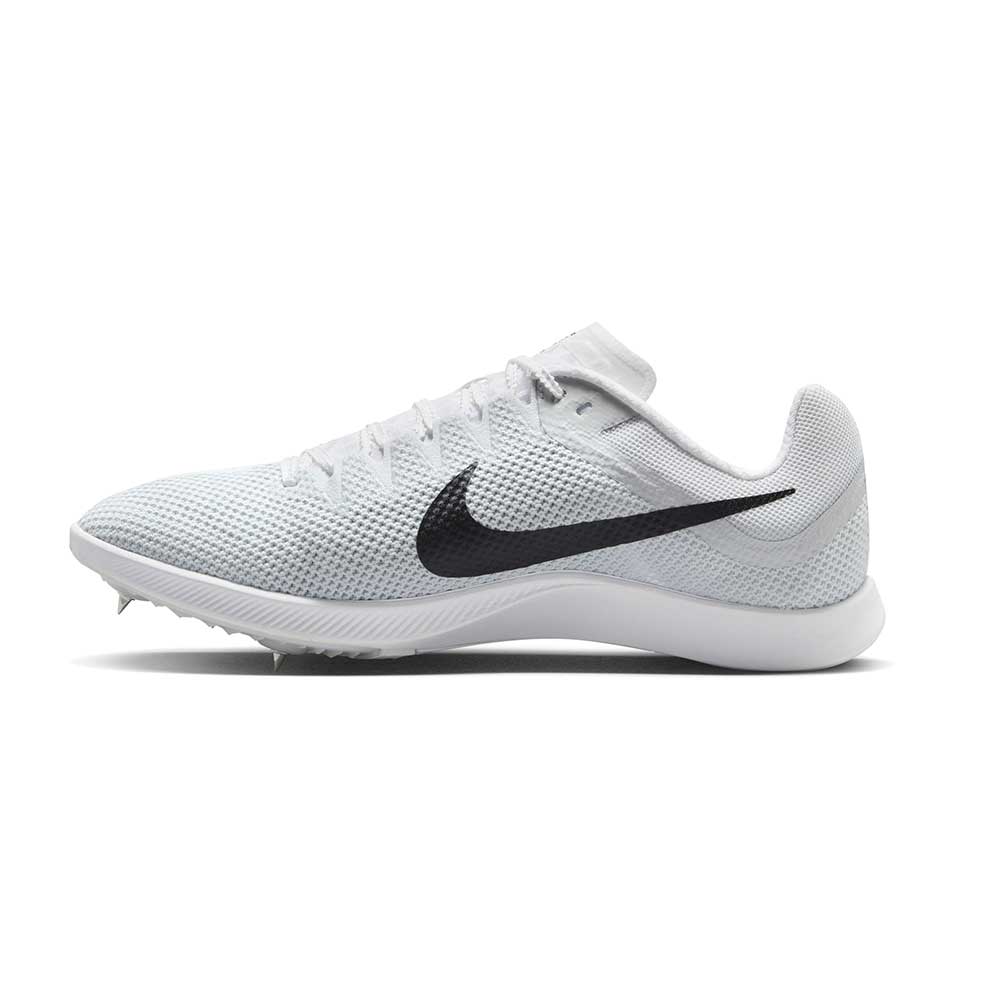 All Gender Nike Zoom Rival Distance- White/Black/Metallic Silver