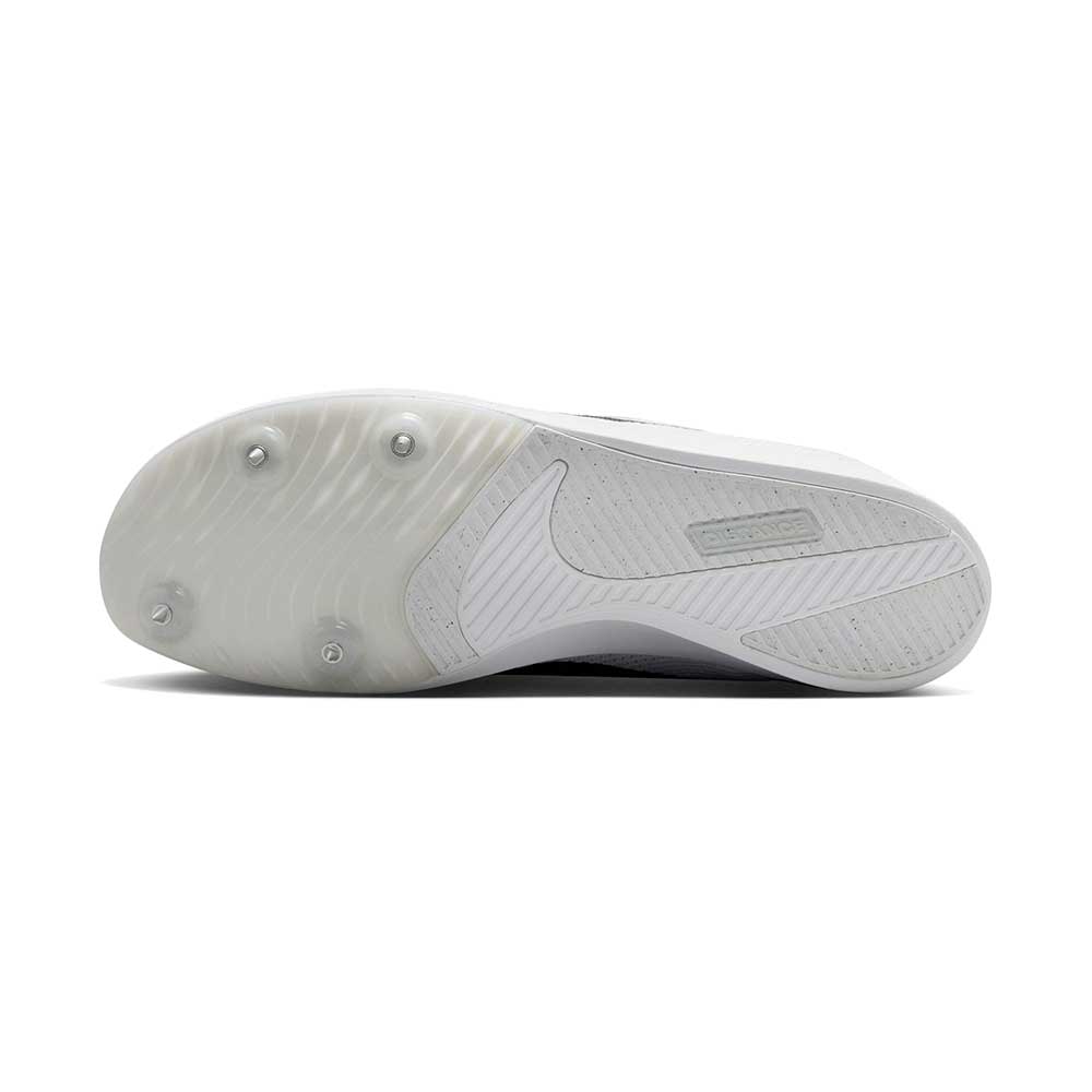 All Gender Nike Zoom Rival Distance- White/Black/Metallic Silver