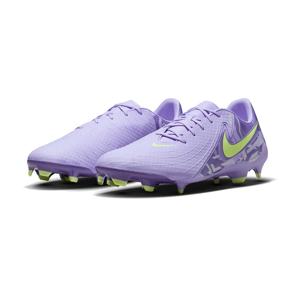 All Gender Phantom GX II Academy FG/MG Soccer Shoe - Purple Agate/Barely Volt - Regular (D)
