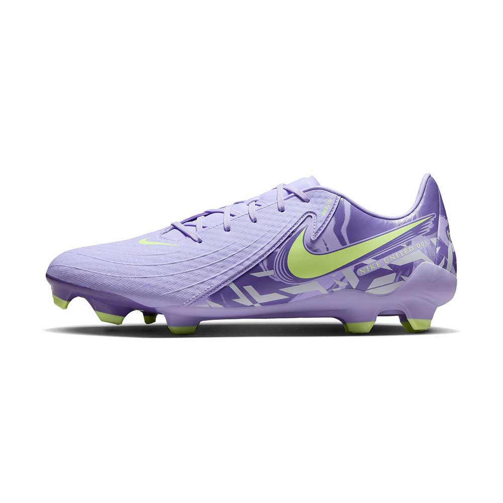 All Gender Phantom GX II Academy FG/MG Soccer Shoe - Purple Agate/Barely Volt - Regular (D)