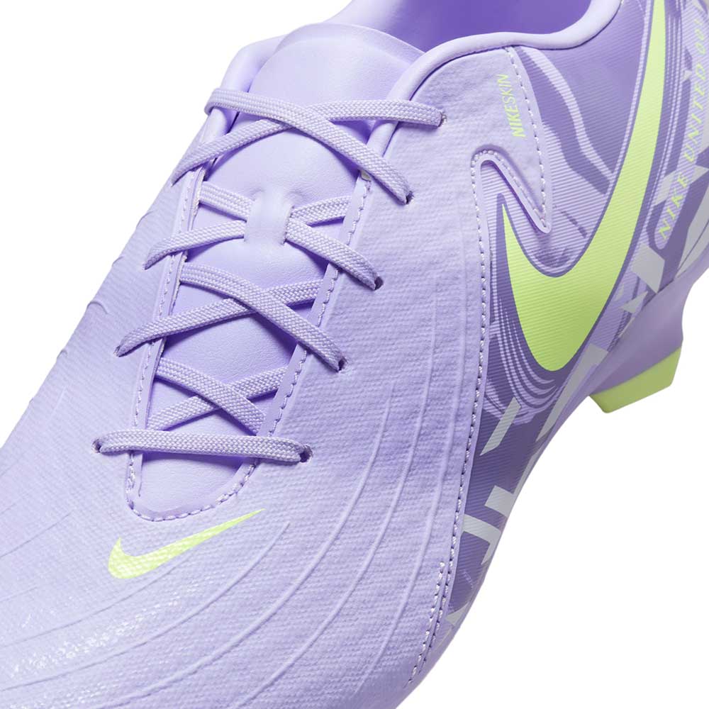 All Gender Phantom GX II Academy FG/MG Soccer Shoe - Purple Agate/Barely Volt - Regular (D)