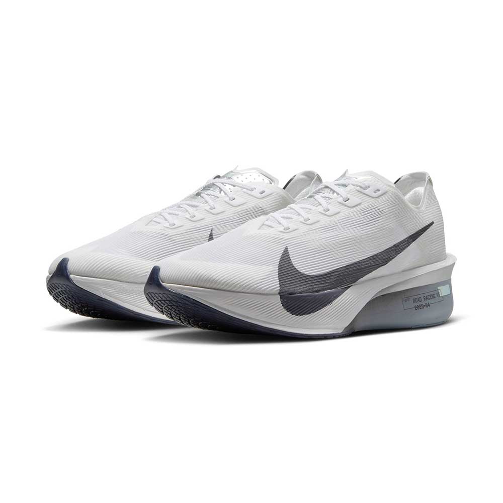 Men's Vaporfly 4 Running Shoe - White/Grid Iron/Obsidian Mist - Regular (D)