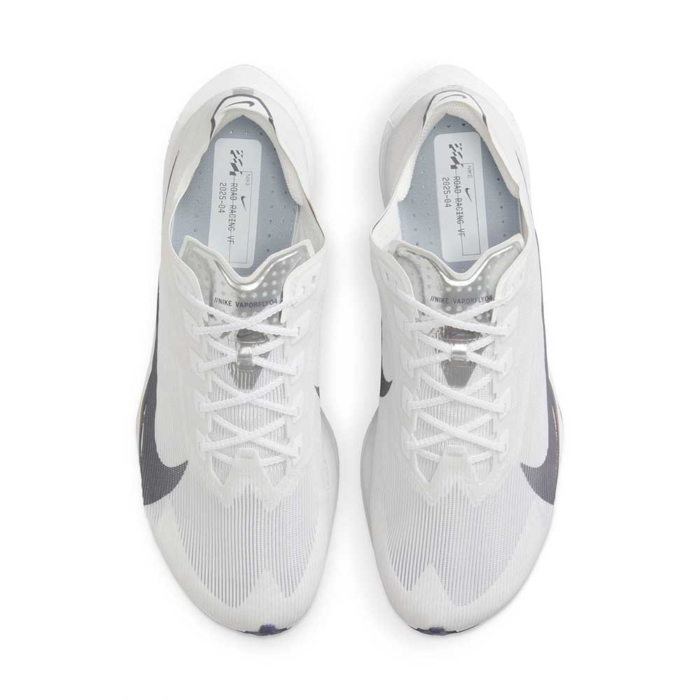Men's Vaporfly 4 Running Shoe - White/Grid Iron/Obsidian Mist - Regular (D)