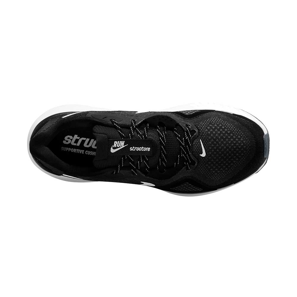 Women's Nike Structure 26 Running Shoe - Black/White/Cool Grey/Metallic Silver - Regular (B)