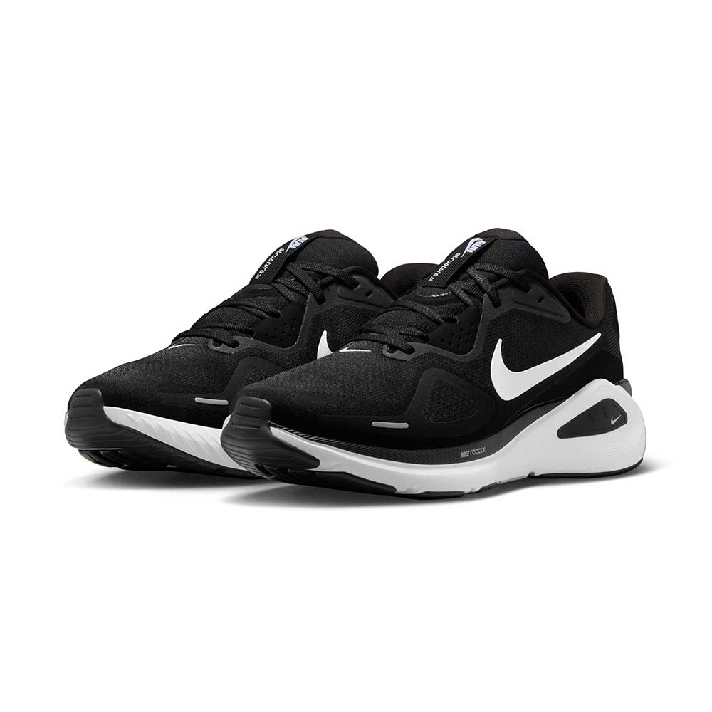 Men's Nike Structure 26 Running Shoe - Black/White/Cool Grey/Metallic Silver - Regular (D)