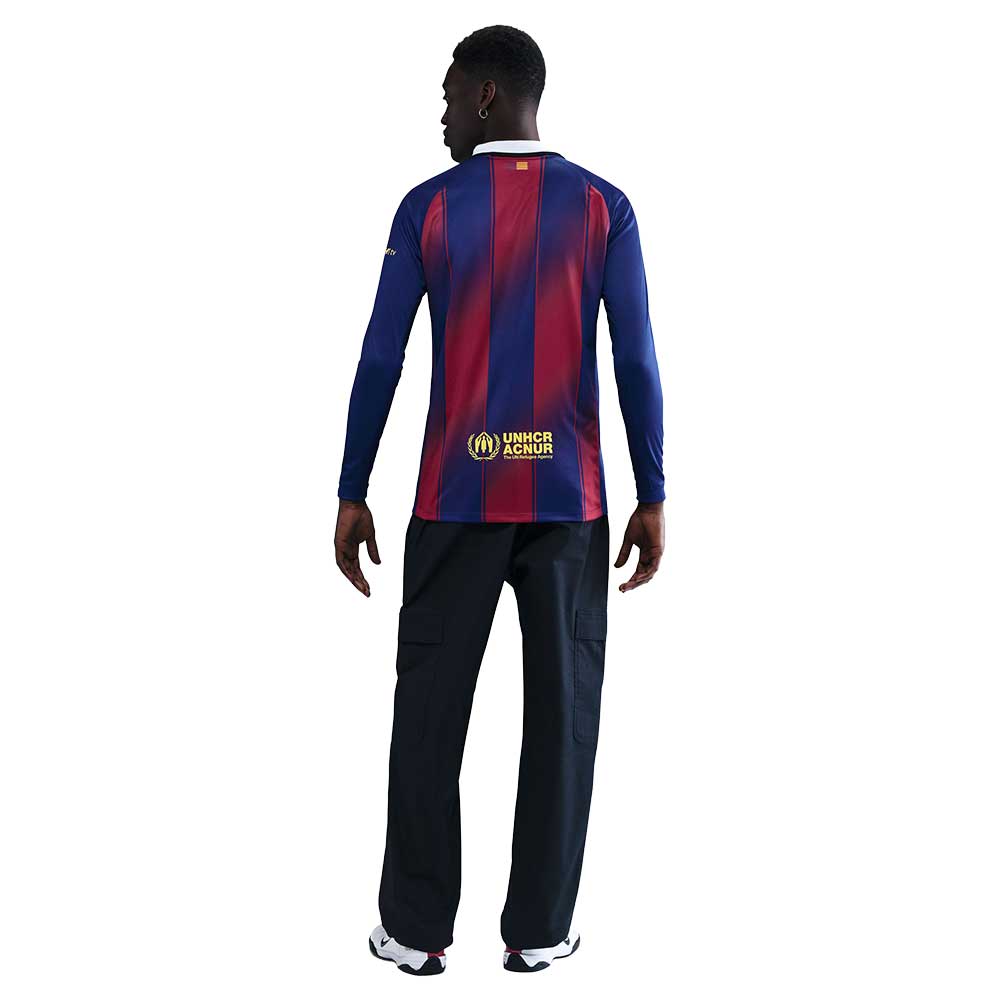 Men's FC Barcelona DF Home LS Stadium Jersey - Deep Royal Blue/Midwest Gold