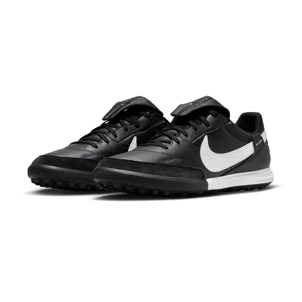 Premier 3 TF Soccer Shoe - Black/White