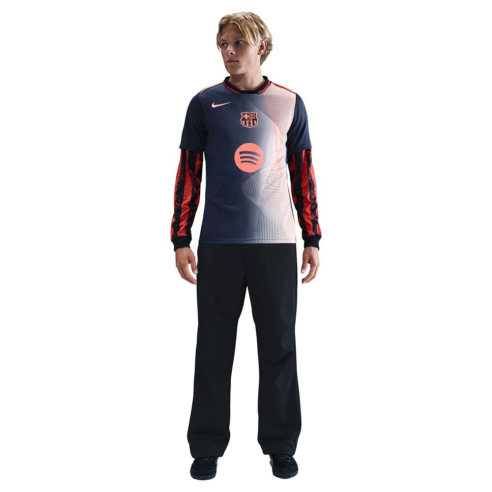 FC Barcelona DF Academy SS Top - Midnight Navy/Bright Mango
