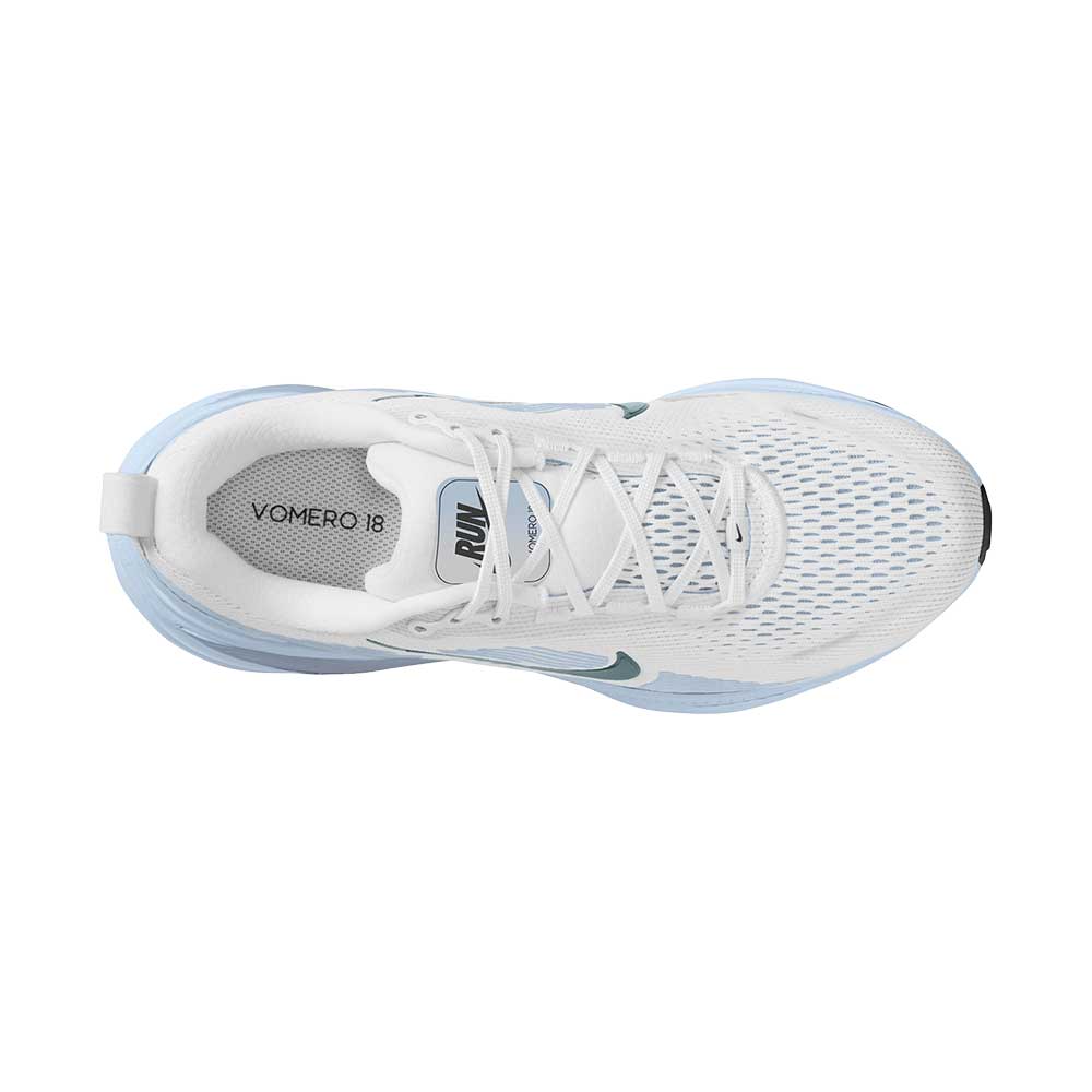 Women's Nike Vomero 18 Running Shoe - Summit White/Geode Teal/Blue Tint - Regular (B)