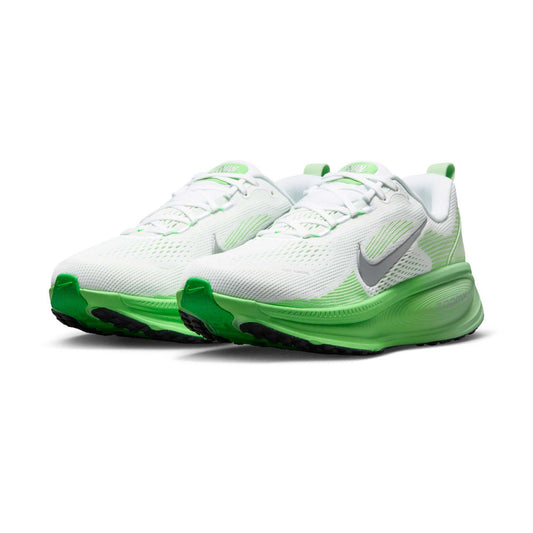 Women's Nike Vomero 18 Running Shoe - White/Metallic Silver/Illusion Green - Regular (B)