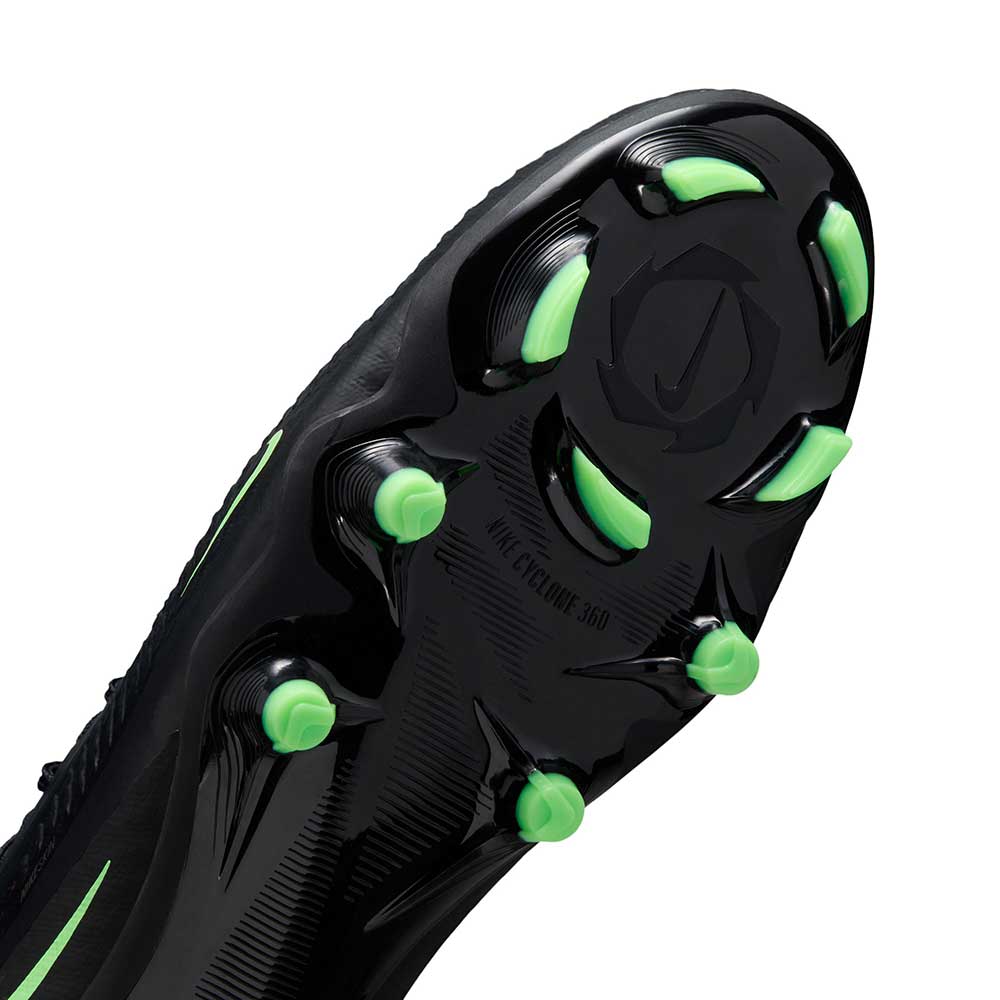 Phantom 6 High Academy FG/MG Soccer Cleat - Black/Illusion Green/Black - Regular (D)