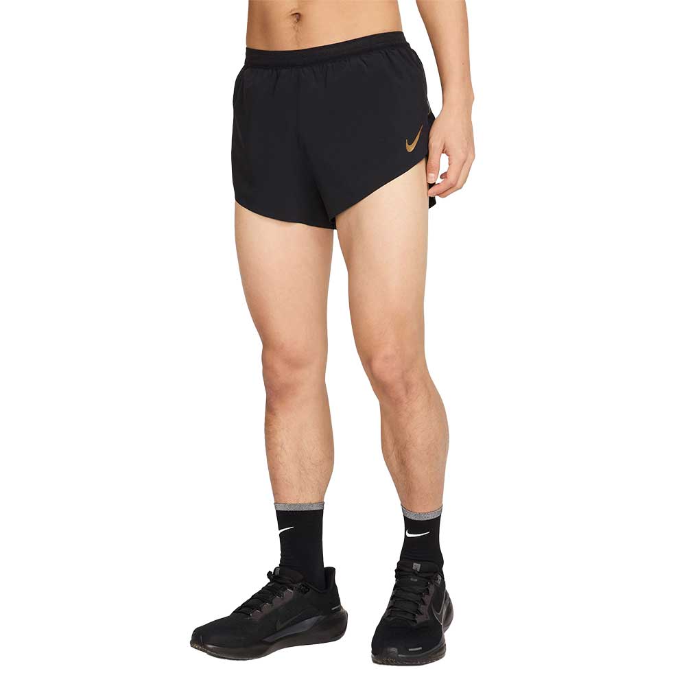 Men's Nike Dri-FIT Aeroswift Jakob 2" Short - Black/Metallic Gold