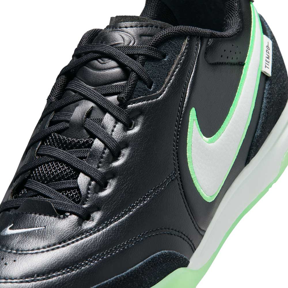 Tiempo Street Gato Indoor Soccer Shoe - Black/Illusion Green/Black - Regular (D)