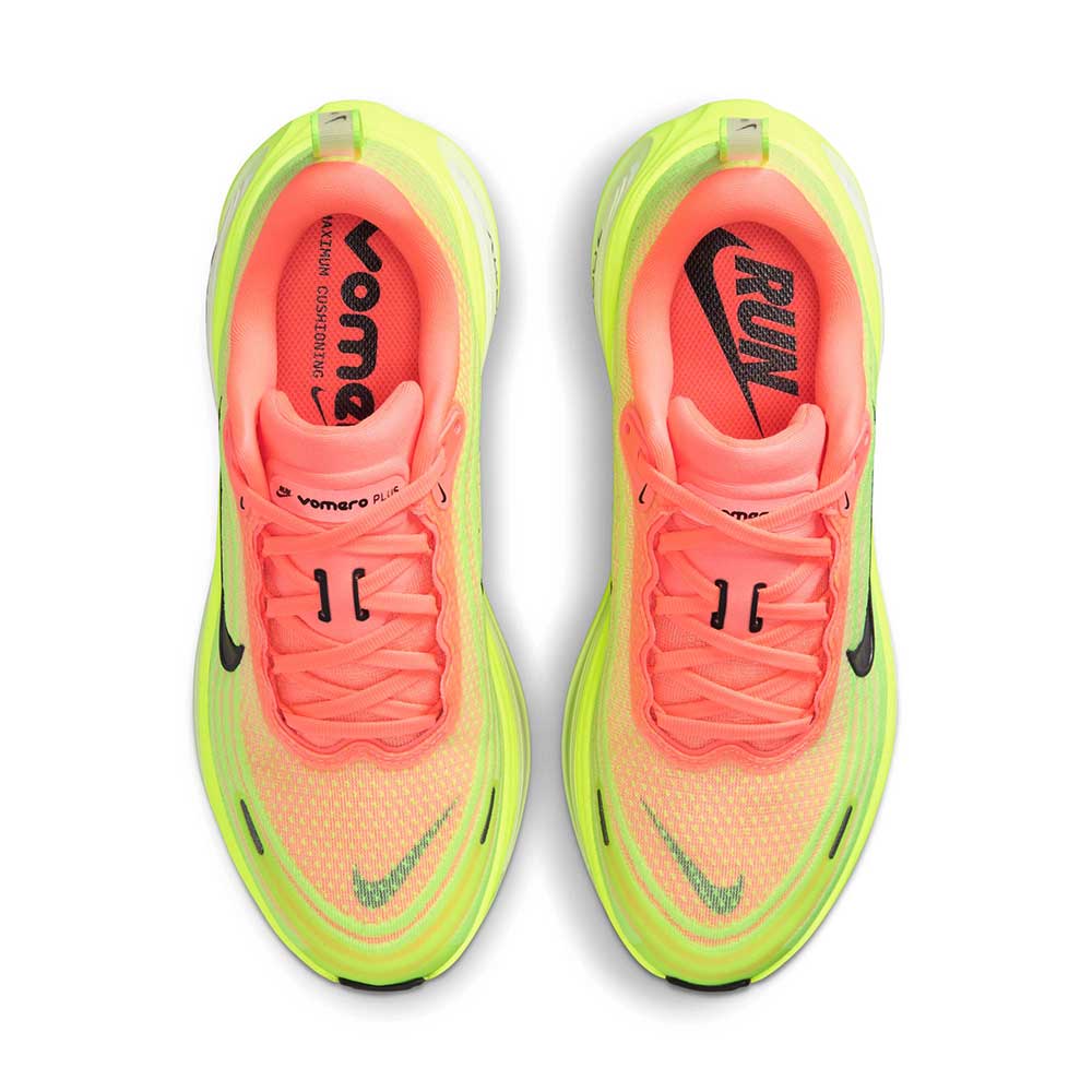Women's Nike Vomero Plus Running Shoe - Bright Mango/Metallic Dark Grey/Volt - Regular (B)