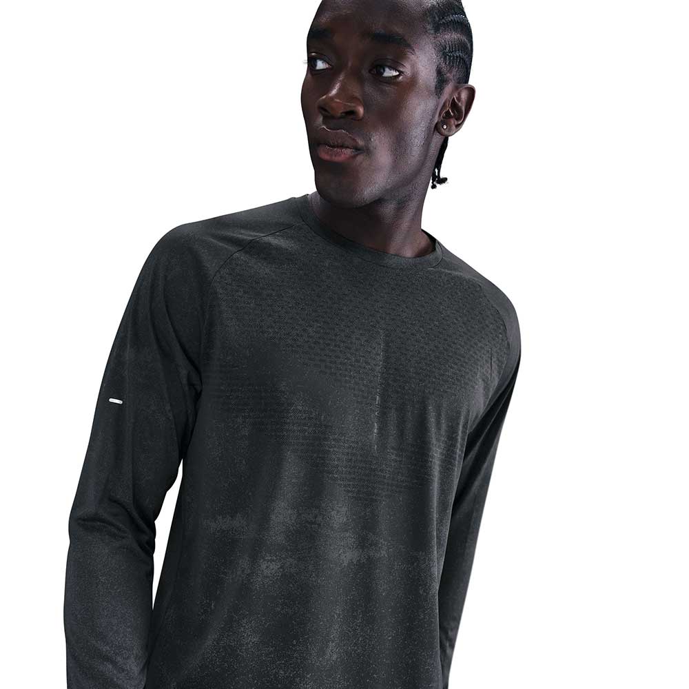 Men's Nike Dri-FIT Stride Long Sleeve Shirt - Off Noir