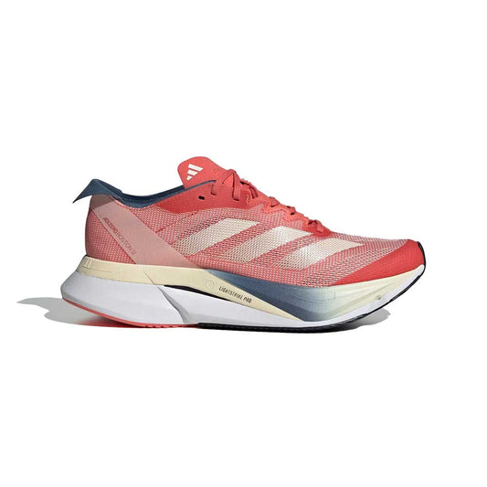Women's Adizero Boston 12 Running Shoe - Ink/White/Scarlet - Regular (B)